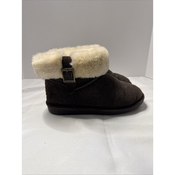 BEARPAW Abby 1257W Suede Sheepskin Lined Youth Size 5 - Picture 2 of 8